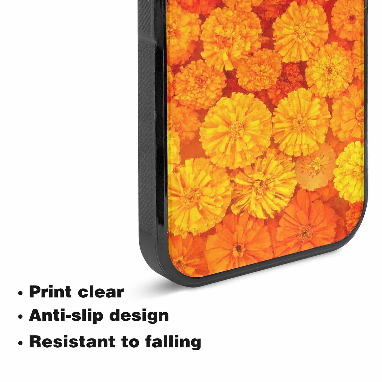 iPhone 15 Plus Case — Marigold Day Of The Dead Marigold, Custom Art Phone Cover