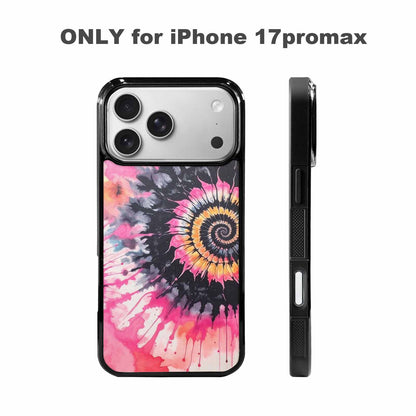 iPhone 17 Pro Max Case — Tie Dye Swirls Black Tie Dye, Unique Phone Case Design