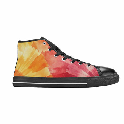 WOMEN'S Ombre Tie Dye Sunset High Top Canvas Surreal Sneakers