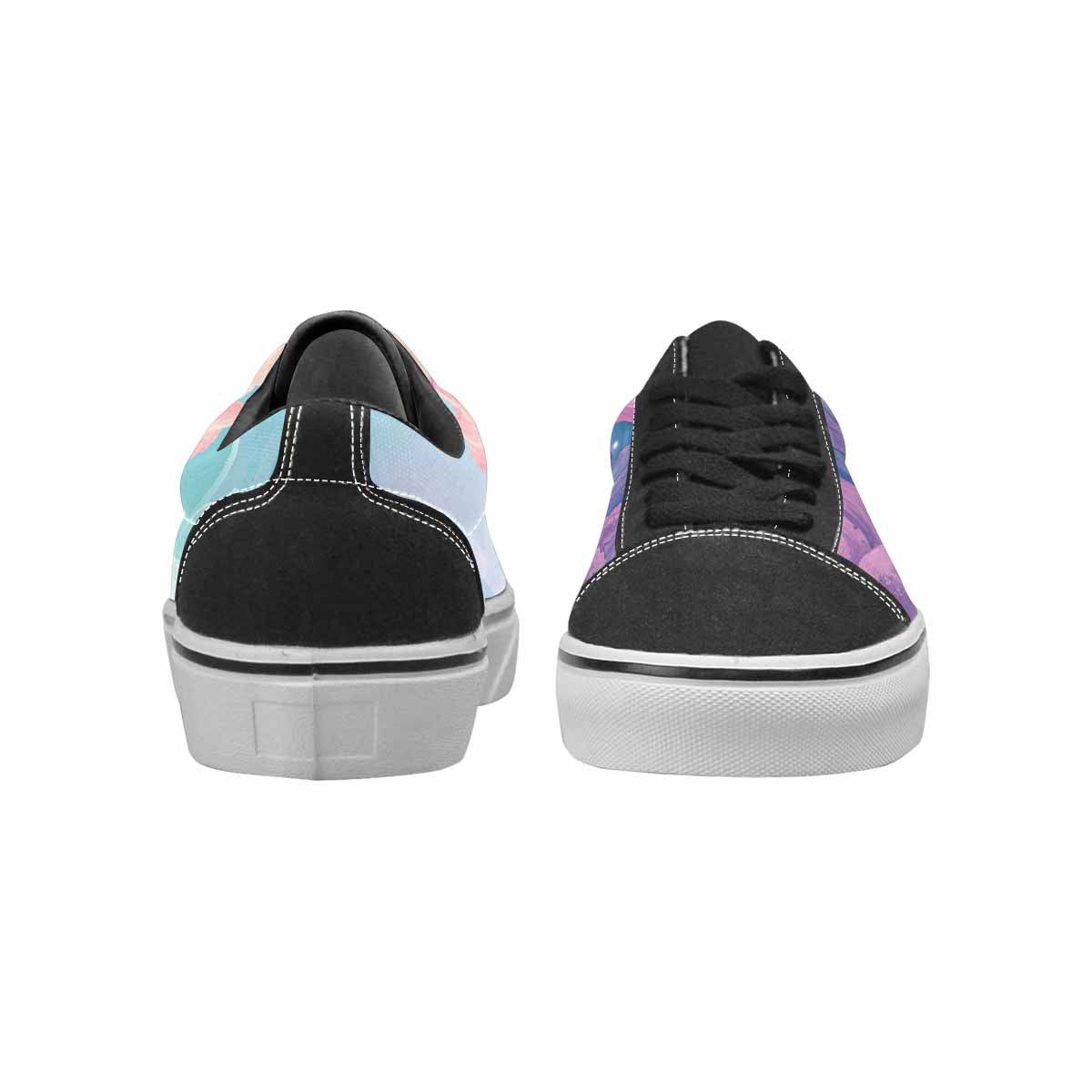 WOMEN'S Surrealist Dreamscape Canvas Lace-Up Wallpaper Art Shoes