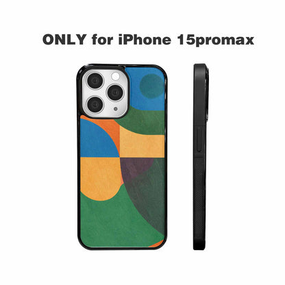 iPhone 15 Pro Max Case — 1990s Memphis Art Pattern, Custom Printed Phone Case