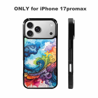 iPhone 17 Pro Max Case — Tie Dye Swirls (black Tie Dye, Custom Made Phone Cover