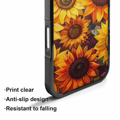 iPhone 17 Case — Full Color Vibrant Sunflower Floral, Custom Printed Phone Case