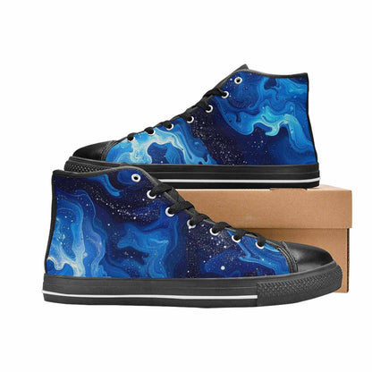 MEN'S Galaxy Art - High Top Canvas Grunge Sneakers