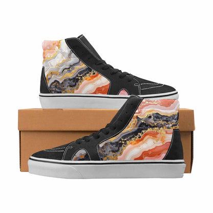 WOMEN'S Marble High Top Canvas Original Design Vivid Shoes