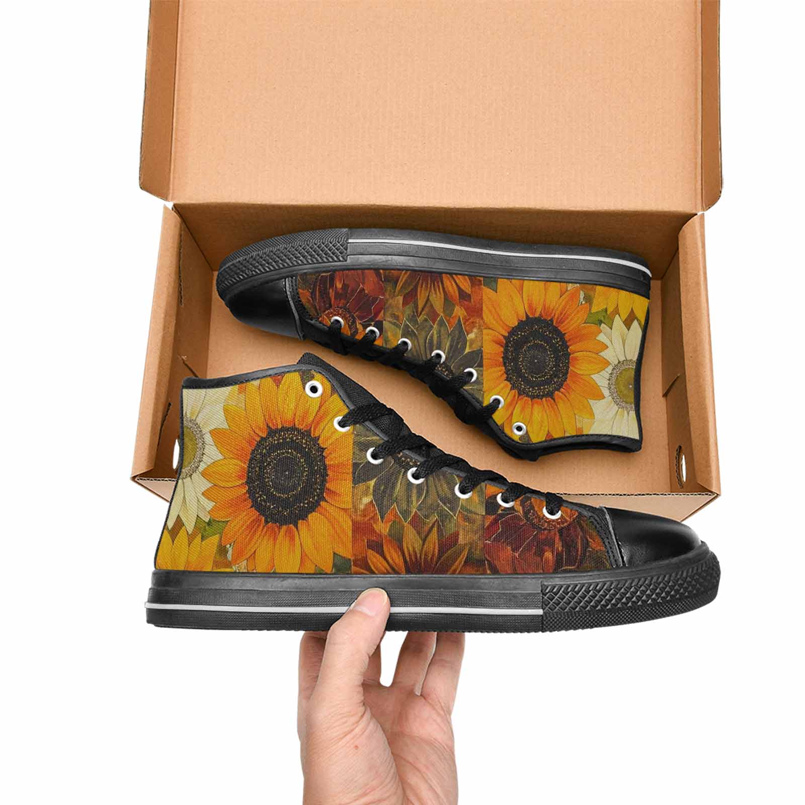 WOMEN'S Blend Melt Them High Top Canvas Dark Academia Custom Shoes
