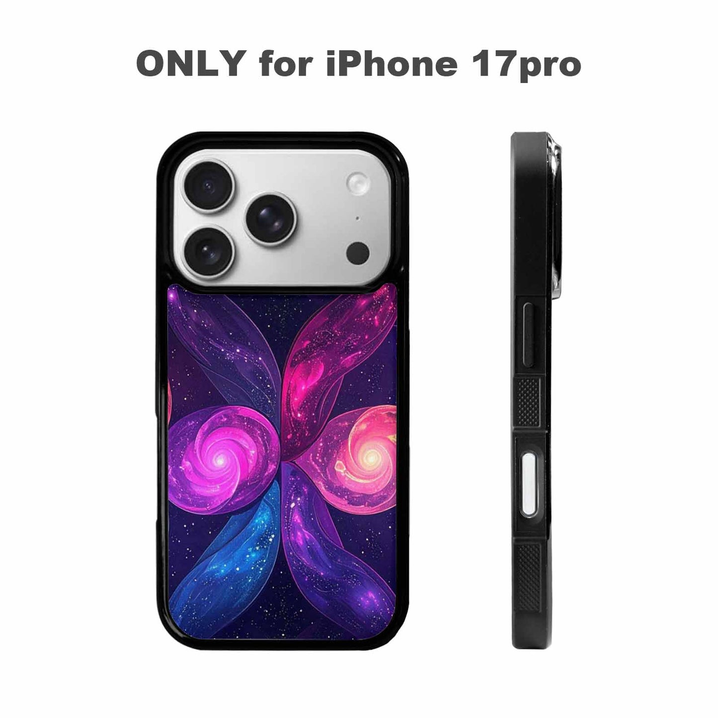 iPhone 17 Pro Case — Rose Galaxy Art Seamless Pattern Galaxy, Original Design Phone Case