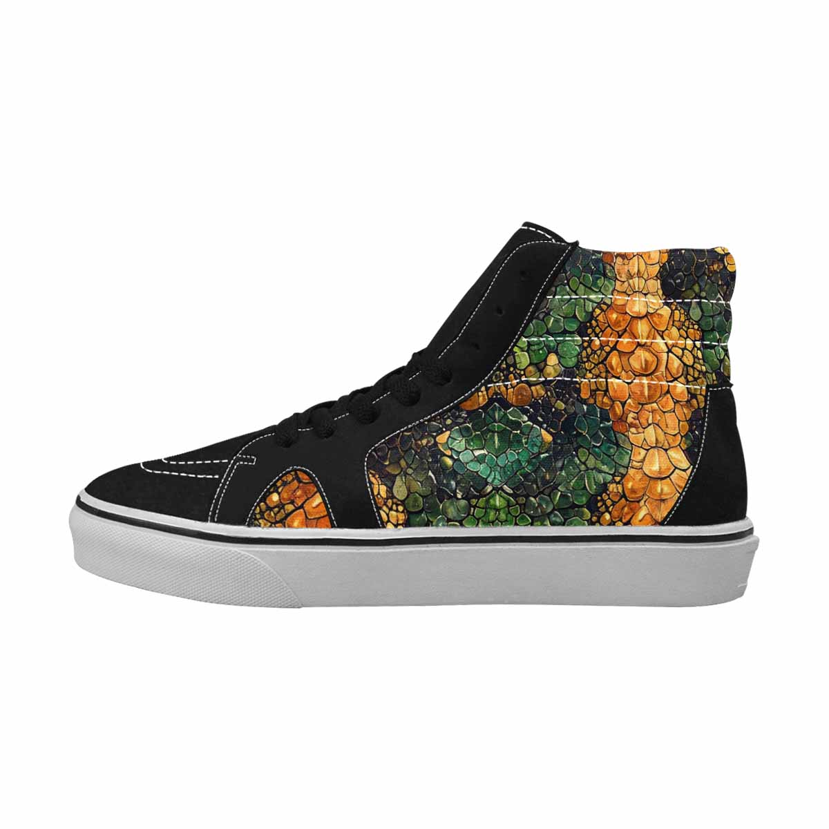 MEN'S Snake Skin Reptile High Top Canvas Aesthetic Custom Shoes