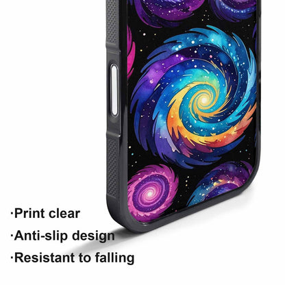 iPhone 17 Pro Case — Rose Galaxy Art Seamless Pattern Galaxy, Custom Printed Phone Case