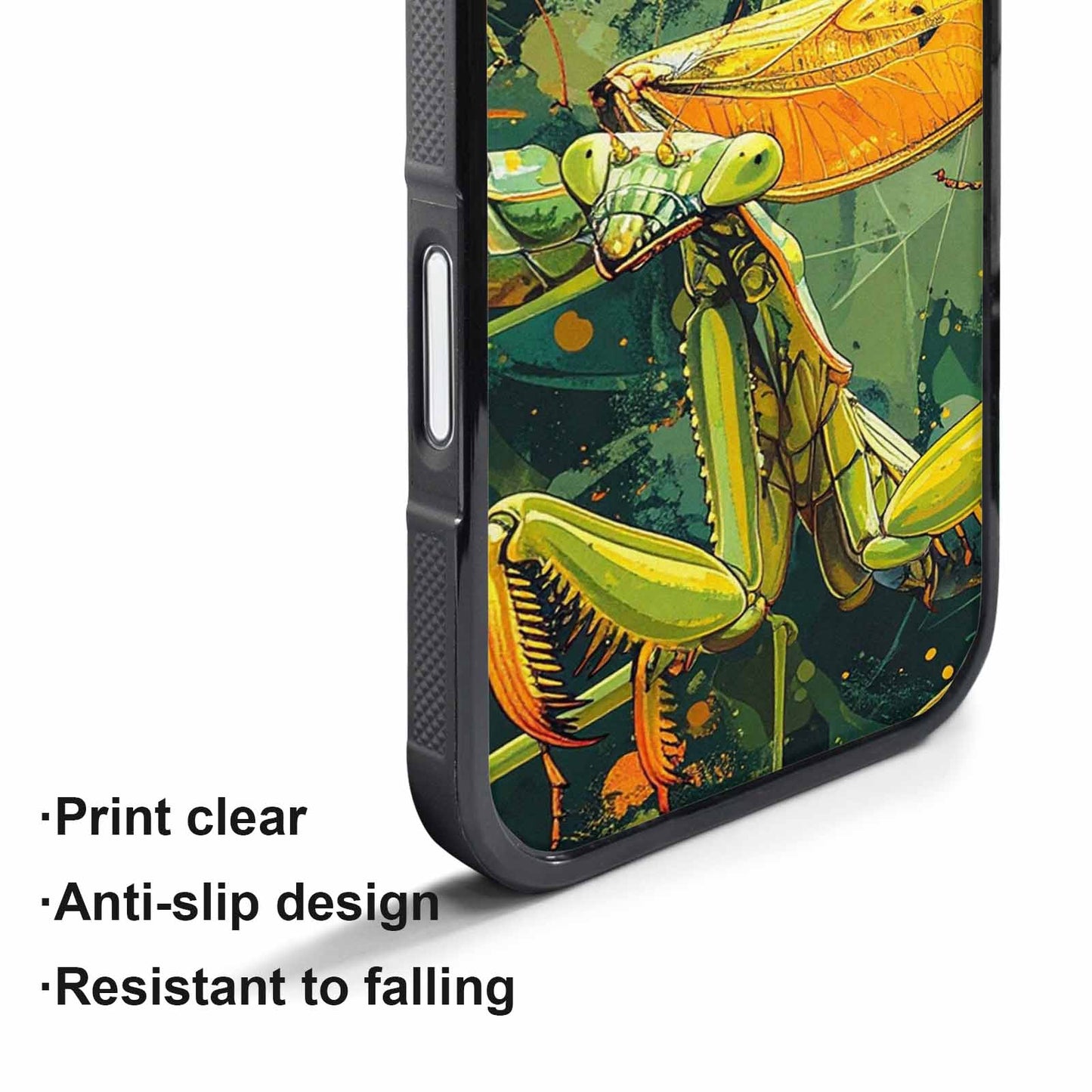 iPhone 17 Pro Case — Hand Drawn Entomology Praying Original Art, Custom Made Phone Cover