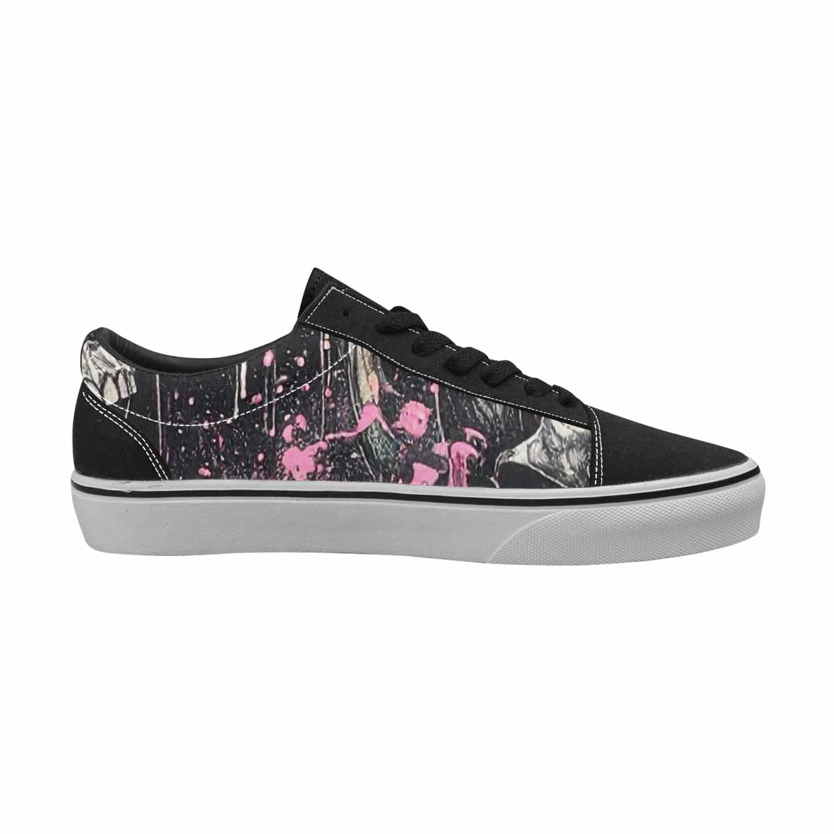WOMEN'S Rainbow From Skull S Lace-Up Canvas Melting Art Custom Sneakers