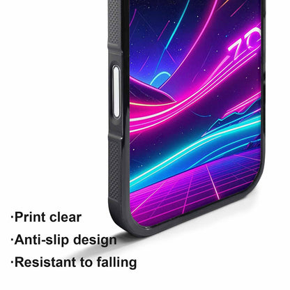 iPhone 17 Pro Case — Neon Cartoon Art Pattern Retro Vintage, Custom Art Phone Cover