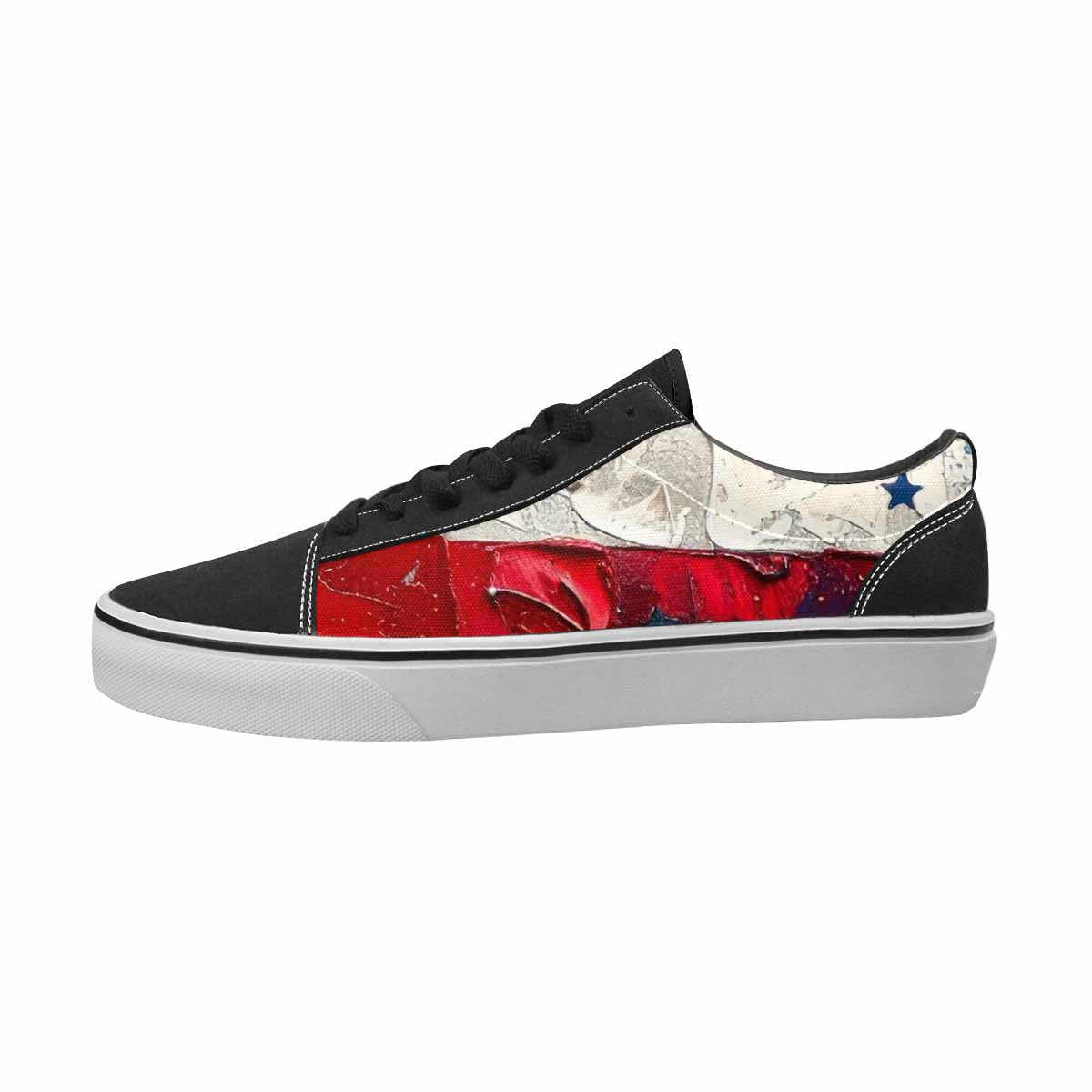 MEN'S Patriotic Canvas Unique Print Kaleidoscope Custom Canvas Shoes