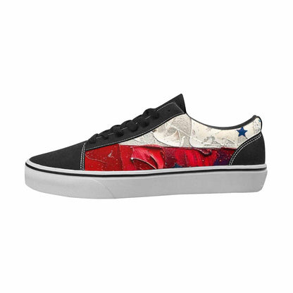 MEN'S Patriotic Canvas Unique Print Kaleidoscope Custom Canvas Shoes