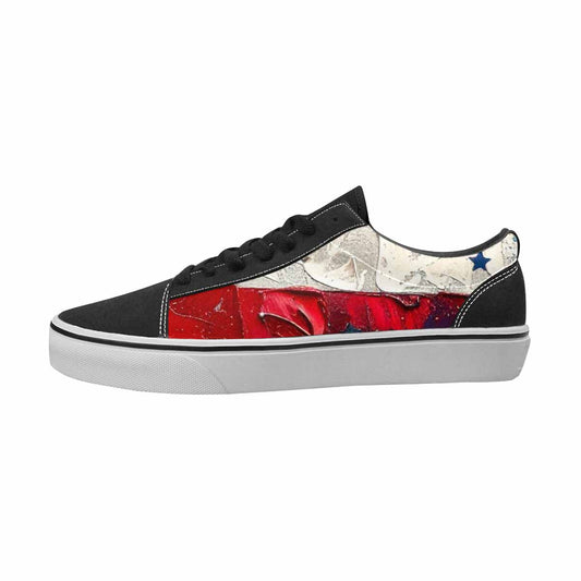 MEN'S Patriotic Canvas Unique Print Kaleidoscope Custom Canvas Shoes