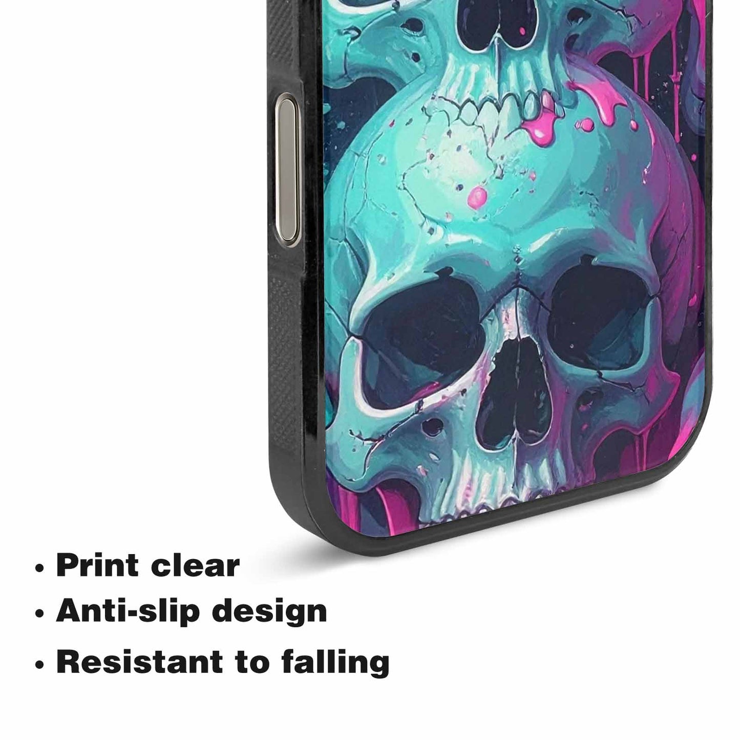 iPhone 16 Pro Max Case — 1000\'s Of Skulls Overlapping Each Other, Custom Printed Phone Case