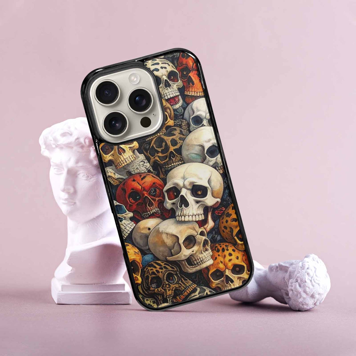 iPhone 16 Pro Case — Skulls Pattern Hundreds Of Sma 1q9, Personalized Phone Case