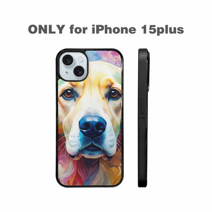 iPhone 15 Plus Case — Golden Retriever Watercolor Art Pattern Personalized, Unique Phone Case Design