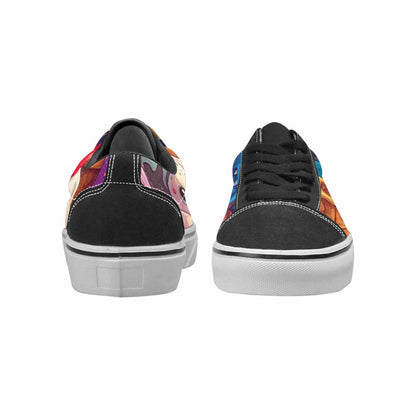 WOMEN'S Melting Ice Cream Monster Lace-Up Canvas Cottagecore Custom Sneakers
