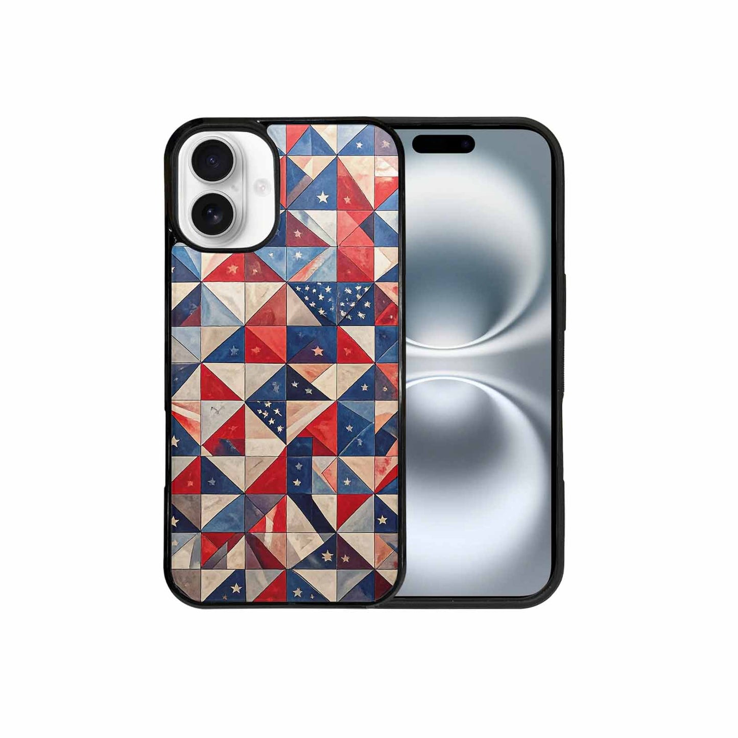 iPhone 16 Plus Case — Small American Flag Stars And Stripes, Custom Made Phone Cover