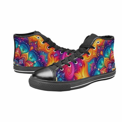WOMEN'S Tie Dye Mandala High Top Canvas Y2K Custom Sneakers