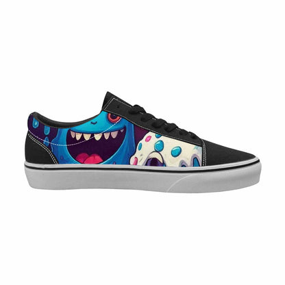 WOMEN'S Melting Ice Cream Monster Lace-Up Canvas Dreamlike Custom Shoes