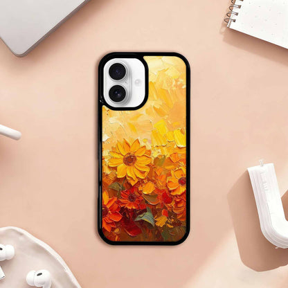 iPhone 17 Case — Impressionist Sunflower Brushstroke Pattern Floral, Custom Art Phone Cover