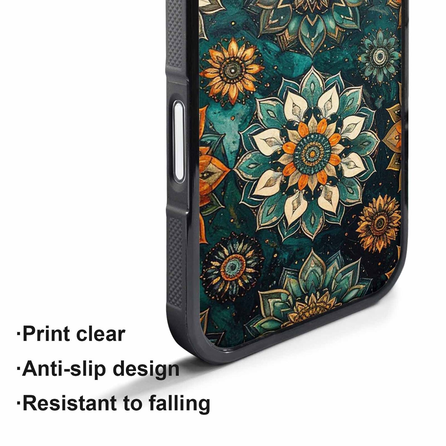 iPhone 17 Pro Case — Small Mandala Pattern Randomly Varying Floral, Unique Phone Case Design