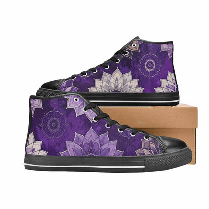 WOMEN'S Mandala High Top Canvas Cottagecore Custom Shoes