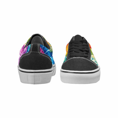 WOMEN'S Tie Dye Swirl Canvas Lace-Up Dark Academia Shoes