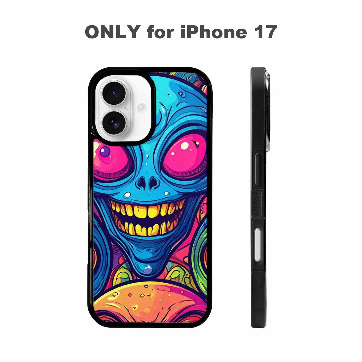 iPhone 17 Case — Alien Ufo Cartoon Art Alien Scifi, Original Design Phone Case