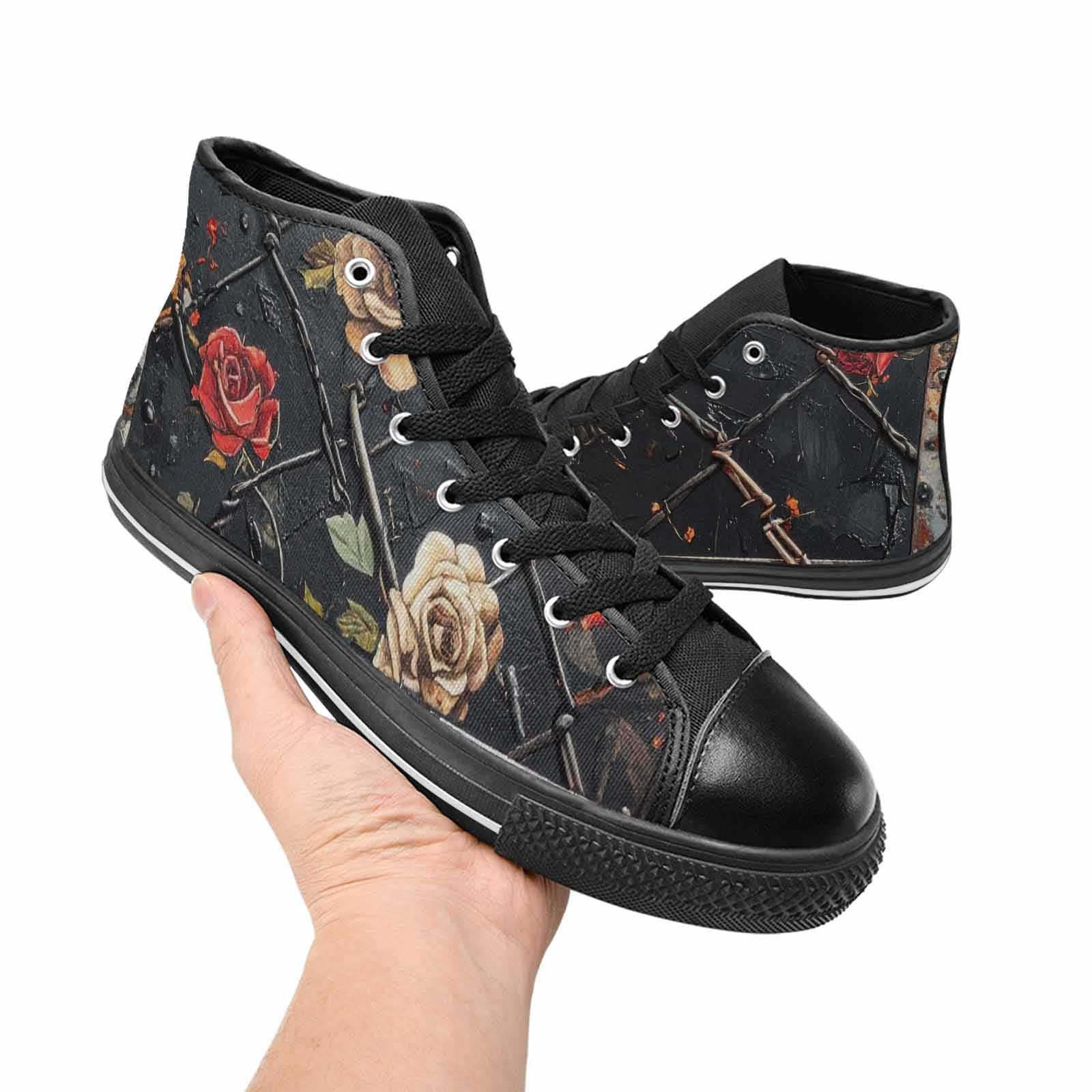 MEN'S Barbed Wire Chain High Top Canvas Y2K Custom Shoes