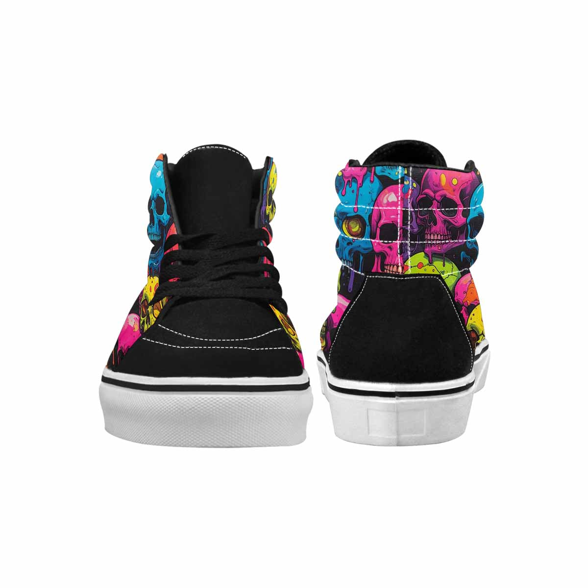 MEN'S 1000s Skulls Digital Camo High Top Canvas Kaleidoscope Sneakers