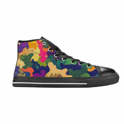 MEN'S Military Camouflage Blotch High Top Canvas Aesthetic Custom Sneakers