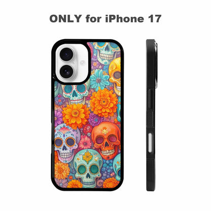 iPhone 17 Case — Ornate Candy Color Skull Gothic Skulls, Personalized Phone Case