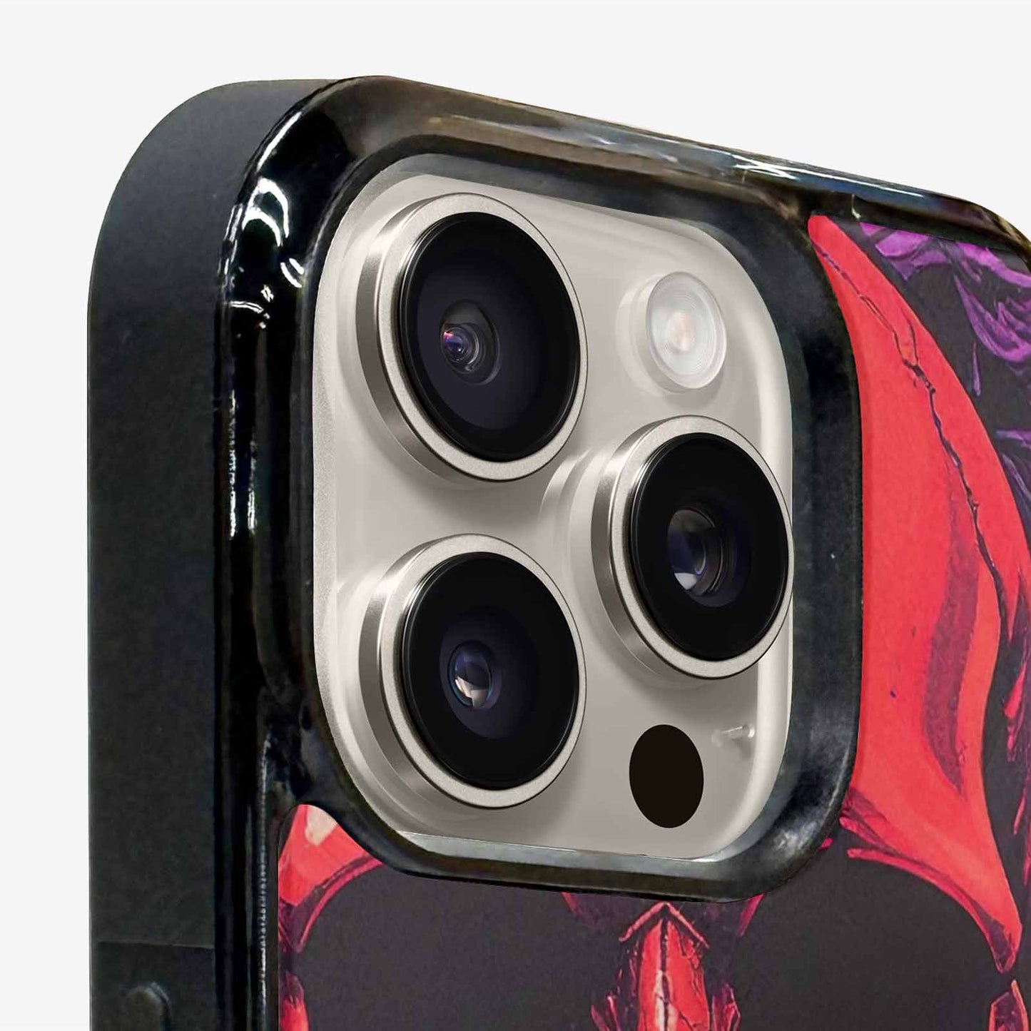 iPhone 15 Pro Max Case — Red Purple Skeletons Neon Drip Melting, Custom Print Case Cover