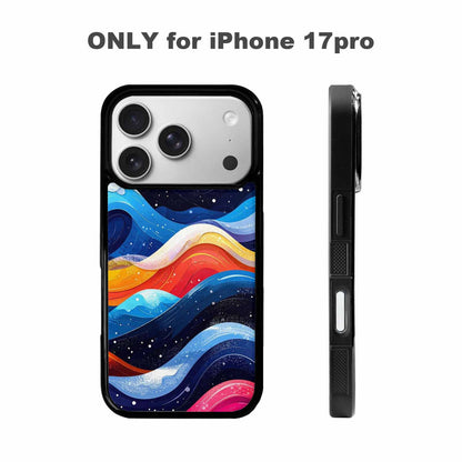 iPhone 17 Pro Case — Glossy Winter Wave Seamless Cartoon Cute, Custom Made Phone Cover