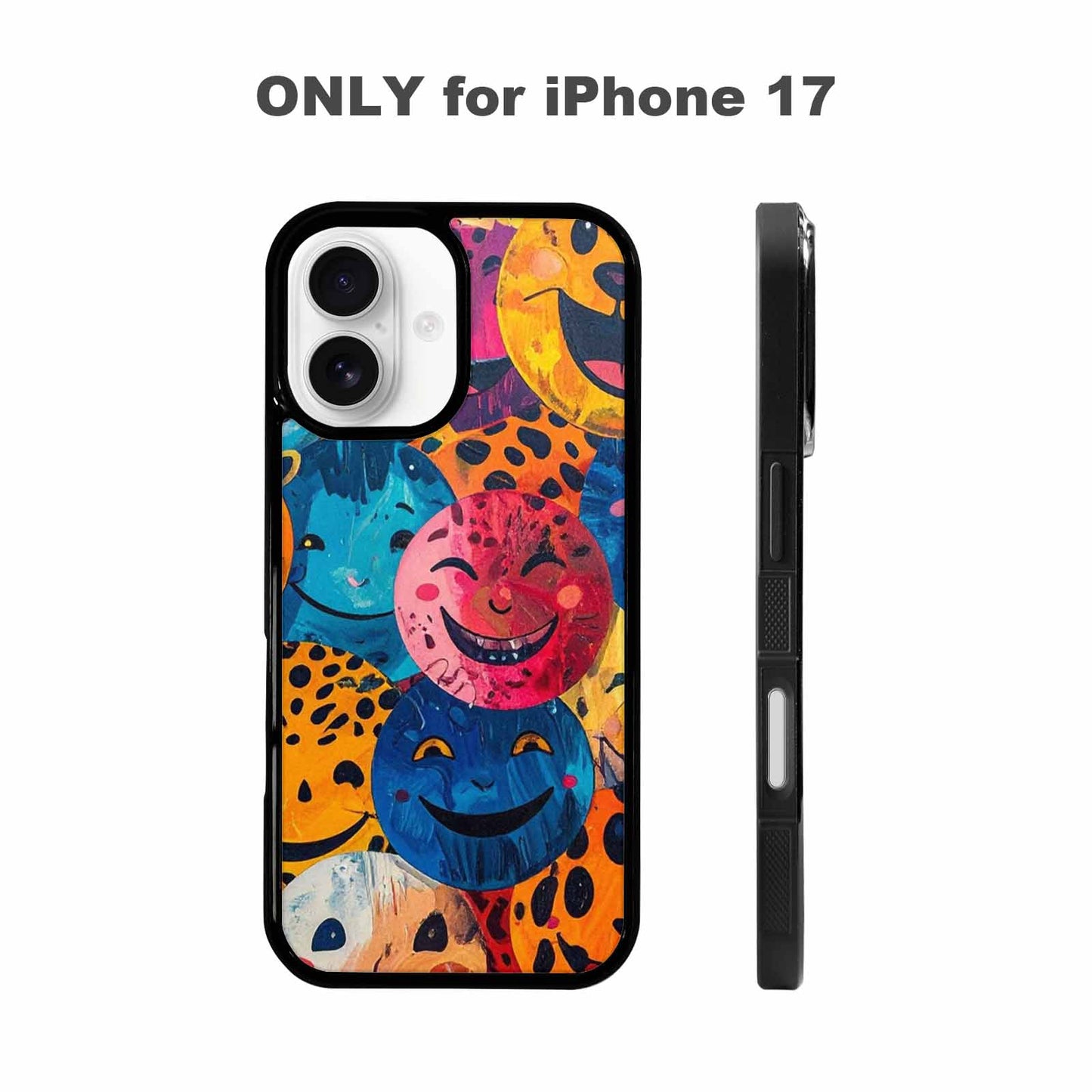 iPhone 17 Case — Smiley Faces Animal Printsmile Animal Print, Unique Phone Case Design
