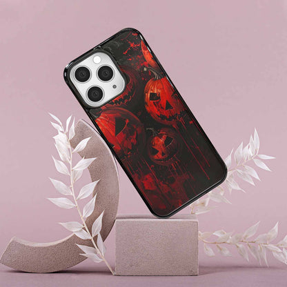 iPhone 15 Pro Max Case — Bloody Pumpkin Face, Customized Protective Case
