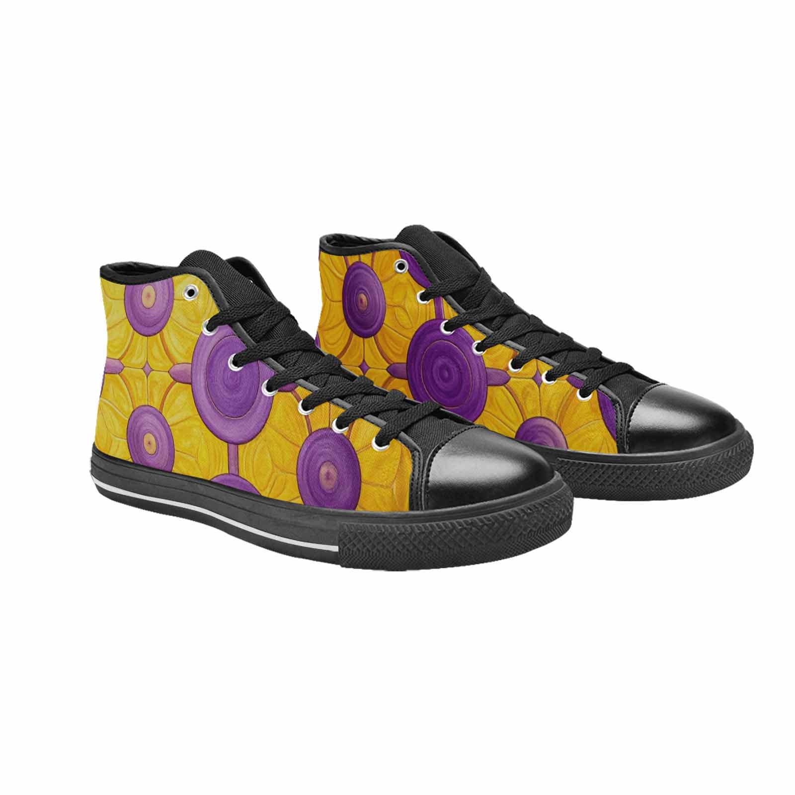 MEN'S Intersex Flag Color High Top Canvas Surreal Sneakers