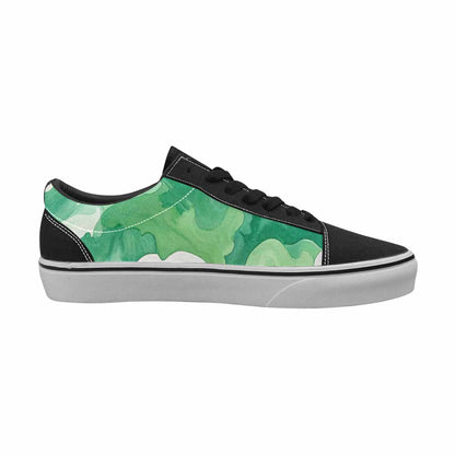 MEN'S Camo Mint Green White Canvas Lace-Up Y2K Custom Shoes