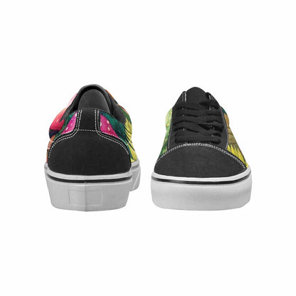 WOMEN'S Mushrooms  Botanical Mushrooms Lace-Up Canvas Vibrant Chaos Custom Sneakers