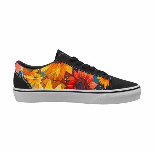 WOMEN'S Sunflower Burst Lace-Up Canvas Vibrant Chaos Sneakers