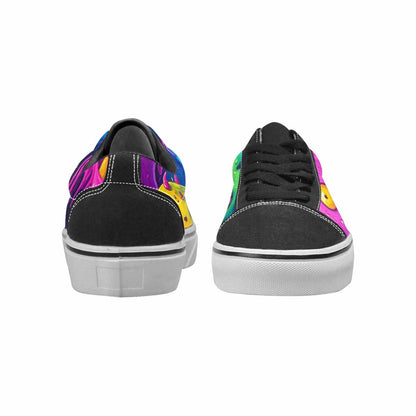 WOMEN'S Ice Cream Monsters  Lace-Up Canvas Kaleidoscope Sneakers