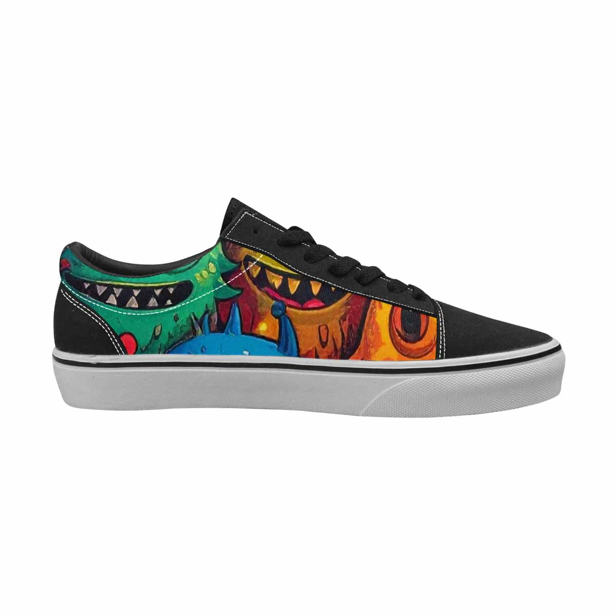 WOMEN'S Monsters (general) Cartoon Monst Lace-Up Canvas Dark Academia Sneakers
