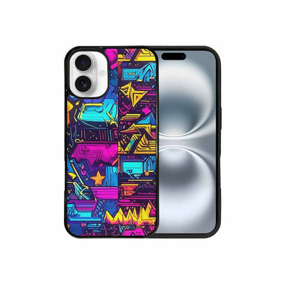 iPhone 16 Plus Case — 80s Retro Motif 80s Retro Motifs, Original Design Phone Case