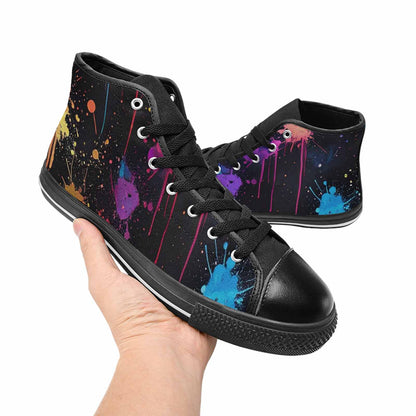 MEN'S Paint Splatter High Top Canvas Vivid Shoes