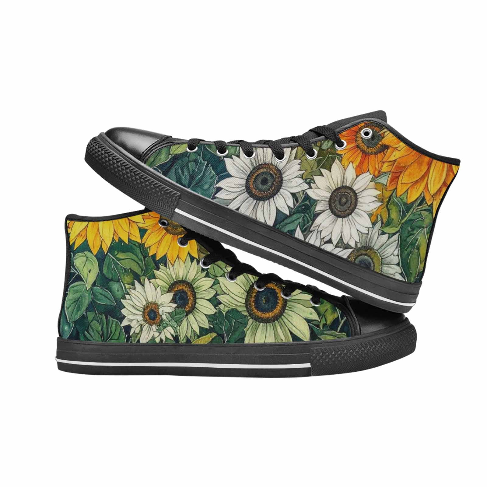 WOMEN'S Sunflower High Top Canvas Aesthetic Sneakers