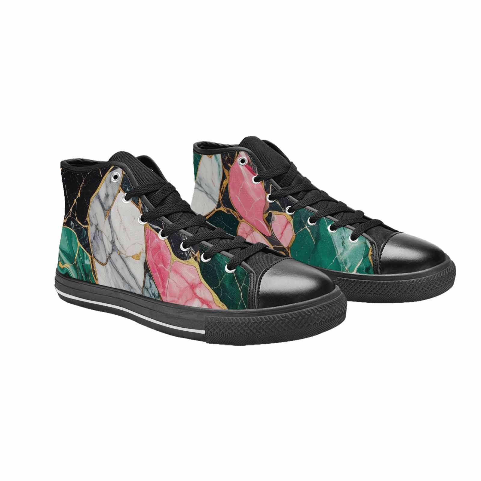 MEN'S Marble Stone Texture High Top Canvas Aesthetic Sneakers