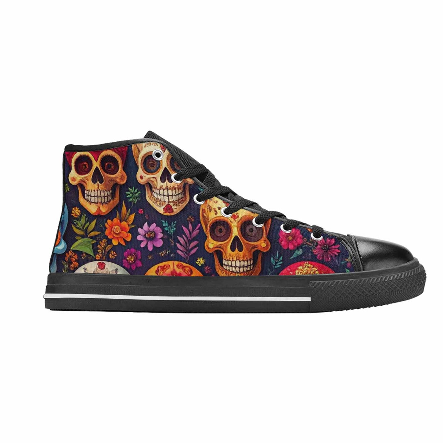 MEN'S Skull High Top Canvas Dreamcore Custom Sneakers